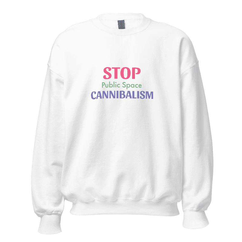 Cannibalism Unisex Sweatshirt White