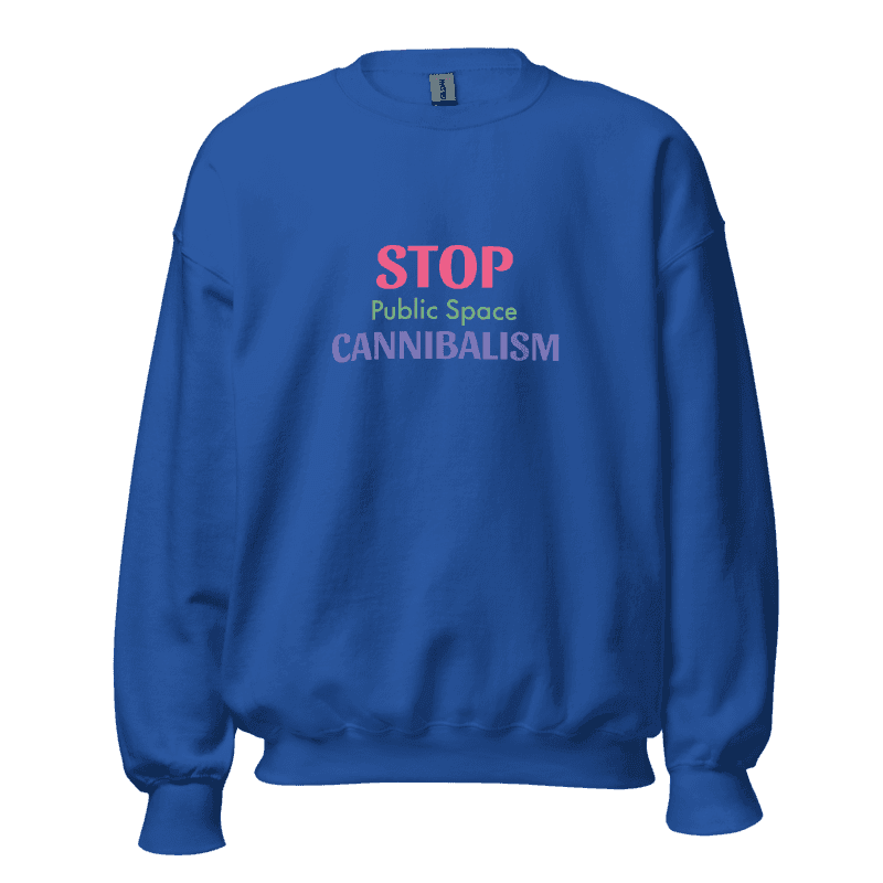 Cannibalism Sweatshirt Blue Unisex